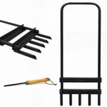 Hollow Tine 5 Spike Hand Lawn Grass Soil Aerator Outdoor Garden & Cleaning Tool