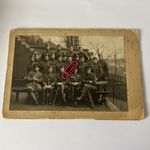 WW1 Scottish Regiment Group Photograph Glengarry Sidecaps Swagger Sticks Officer