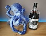1X Kraken 700ml Rum Bottle Stand holder Blue to Silver