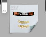 Aeroyal Rear and Side Gold Seat Decals Stickers old school BMX Decals