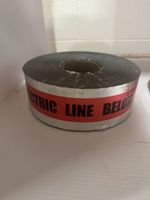 Detectable Underground Warning Tape “Electric Line Below” Red/Silver Large Roll
