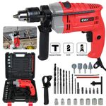 Heavy Duty 1200W Power Hammer Drill Corded Electric Impact Driver with Bit Set