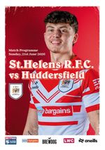 ST HELENS England v HUDDERSFIELD GIANTS 21 June 2026 RUGBY OFFICIAL 20 pages