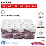Kitchen Rolls Paper Towel 2ply Embossed Absorbent Hand Wipes White Tissue Bulk