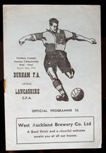DURHAM FA v LANCASHIRE CFA 24/3/1956 NORTHERN COUNTIES AMATEUR S/FINAL PROGRAMME