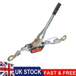 2 Ton Dual Gear Power Puller Heavy Duty 2 Hook Cable Puller Hand Winch UK