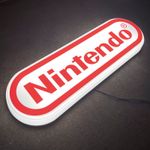 NINTENDO LED ILLUMINATED LIGHT UP SIGN KIDS GAMES COMPUTER ROOM RETRO