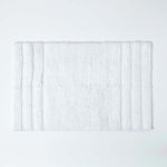 Spa Supreme Bath Mat, White, Very Heavy 1800 GSM, Super Soft Plush Cotton Rug, 5