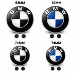 82mm & 74mm Bonnet Boot Trunk Badge For BMW Fits 1 3 5 6 X Z M E92 E81 E60 M3