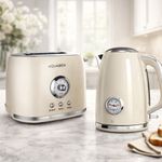 Kettle and Toaster Set 2 Slice Retro  Electric Fast Boil 1.7l Kettle Matching 