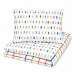 Multicoloured Spots & Check COT Duvet Cover & Pillowcase Set - 90cm x 120cm