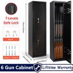 Luxury 6 Gun Cabinet Lockable Safe Rifle Firearm BS7558/92 Police Approved Heavy