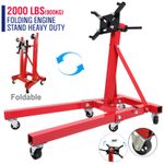 900KG Folding Engine Stand 2000LB Heavy Duty Workshop Industrial Car Crane Hoist