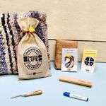 Rag Rug Beginners Cushion Kit - Ragged Life - 40 x 40cm Hessian, Easy and Fun