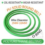 PU Solid Round Belt Polyurethane Close Loop Drive Belting Wire Dia 2-10mm O Ring