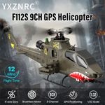 YUXIANG F112S AH-1 Cobra 9CH Gyro GPS LiDAR Optical Flow RC RTF Helicopter Green