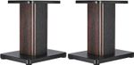 1 Pair Wood Grain Speaker Stands 11.8" 30cm Hollowed Satellite Speaker Stand