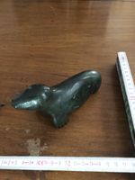Inuit carving soapstone seal. Signed and with an authentication sticker