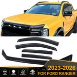 Bonnet Protector Guard Wind Deflector for Ford Ranger 2023-2026 Wildtrak Raptor