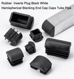 Rubber  Inserts Plug Black White Hemispherical Blanking End Cap Caps Tube Pipe