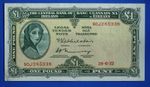 1972 Ireland Irish Eire, One pound £1 banknote, Lady Lavery, high grade [32218]