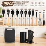 Non-Stick Cookware Utensils Set 19Pcs Heat Resistant Silicone Spatula Turner  UK