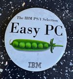 IBM PS/1 Selection Easy PC Advertising Badge Pin - Corporate plastic