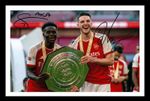 Bukayo Saka & Declan Rice - Arsenal Autograph Signed & Framed Photo