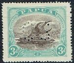 PAPUA Officials: 1930 3d black & blue-green perf OS - 45081
