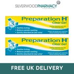2x Preparation H Clear Gel - 50g - Soothes Itching, Painful Swelling, Piles