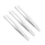 Plastic Tweezer 4.7" Length Anti-static Flat Tip Pickup Tool 3Pcs