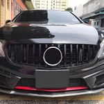 🏅FOR MERCEDES A CLASS W176 A45 2012-15 BLACK FRONT GRILLE PANAMERICANA GT STYLE