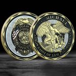 St. Michael Patron Saint of Law Enforcement Coin - Police Officer Tribute Medal