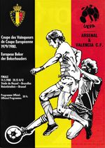 CUP WINNERS CUP FINAL 1980 Arsenal v Valencia