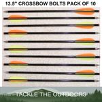 10 X 13.5" Crossbow Bolts Carbon + Glass Fiber Standard Recurve Xbow Arrows New