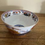 Japanese Imari Porcelain Rice Bowl Floral Pattern Base Stamp