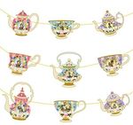 Alice in Wonderland Teapot & Teacup Bunting – Mad Hatter Tea Party Decoration