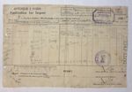 India 1950 Application DUTY-FREE Import Permit Calcutta Land Customs