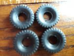 Dinky x4 replacement tyres std 20mm black block