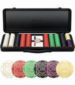 SLOWPLAY Nash Ceramic Poker Set 500PCS with Numbered Values 43mm Poker Chips NEW