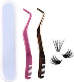 Wendy Eyelash Tweezers Eyelash Applicator Lash Tweezers for Cluster Eyelashes