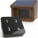 Htzsafe Solar Wireless Driveway Alarm No Replace Battery 1 Receiver + 1 Sensor