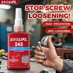 243 Blue Threadlocker 50ML Medium Strength Removable Metal Adhesive Lock