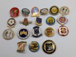 x19 Set Bowls Club Badges Enamel Decorative Vintage English Bowling Association