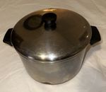 REVERE WARE 8 Quart Stock Pot with Lid Rome NY Stainless Steel Copper Vintage