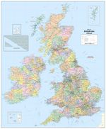 British Isles Political Map - Wall Map of Great Britain, Poster of the UK