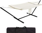 12FT Hammock W/ Steel Stand Hardwood Spreader Bar Collapsible For Patio Camping
