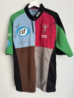 NEC Harlequins Vintage Kooga Rugby Union Shirt Jersey Size Large Team Signed 