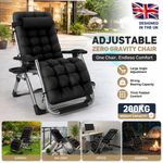 Folding Zero Gravity Patio Recliner Lounge Chair for Lawn and Garden Outdoor~