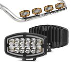 FULL LED Night SPOT LIGHT WHITE AMBER DRL 12V 24V Jumbo Oval For TRUCK VAN Volvo